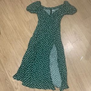 Green Floral Reformation Dress // Size 6